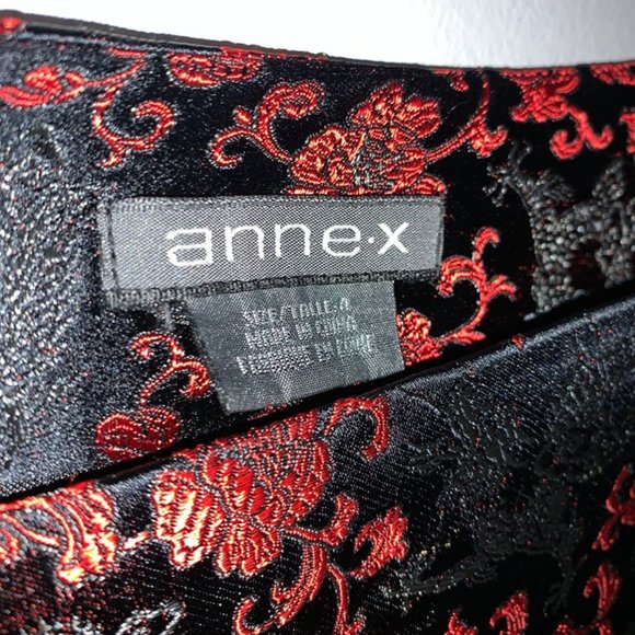 anne.x silk red and black skirt - Picture 4 of 4